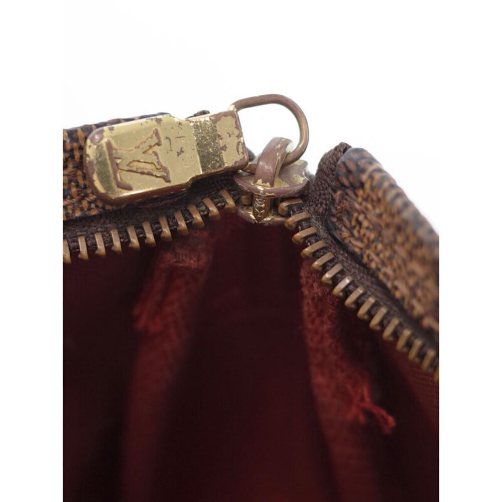 Louis Vuitton Damier Ebene Brown Truth Makeup Accessory Clutch Bag - Picture 8 of 9